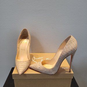 Christian Louboutin embossed Liege leather "So Kate 120" stiletto pumps